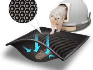 Alfombra de arenero de Gato con doble capa impermeable 60x45cm
