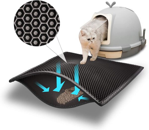 Alfombra de arenero de Gato con doble capa impermeable 60x45cm