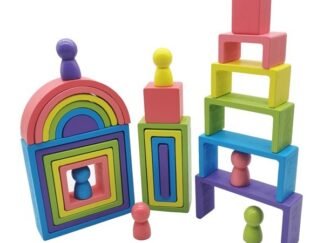 Juego Arcoiris de Madera 28 Formas Geométricas Montessori
