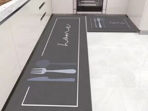 Set Alfombras Absorbente Para Cocina 2 Piezas 40x60 40x120
