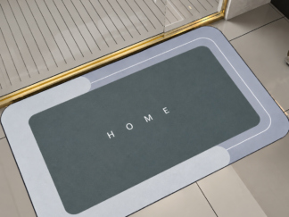 Alfombra de Baño Super Absorbente Antideslizante 60x40cm (Gris)
