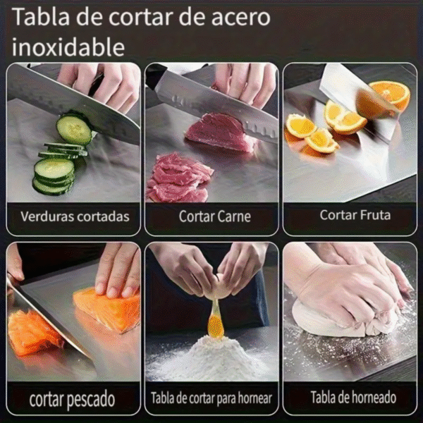 Tabla de Cortar de Acero Inoxidable – Resistente, Higiénica y de Alta Durabilidad - Image 5