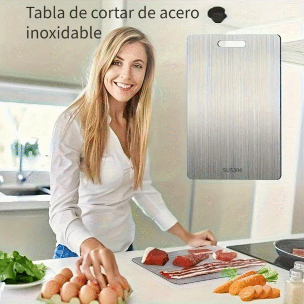 Tabla de Cortar de Acero Inoxidable – Resistente, Higiénica y de Alta Durabilidad - Image 4