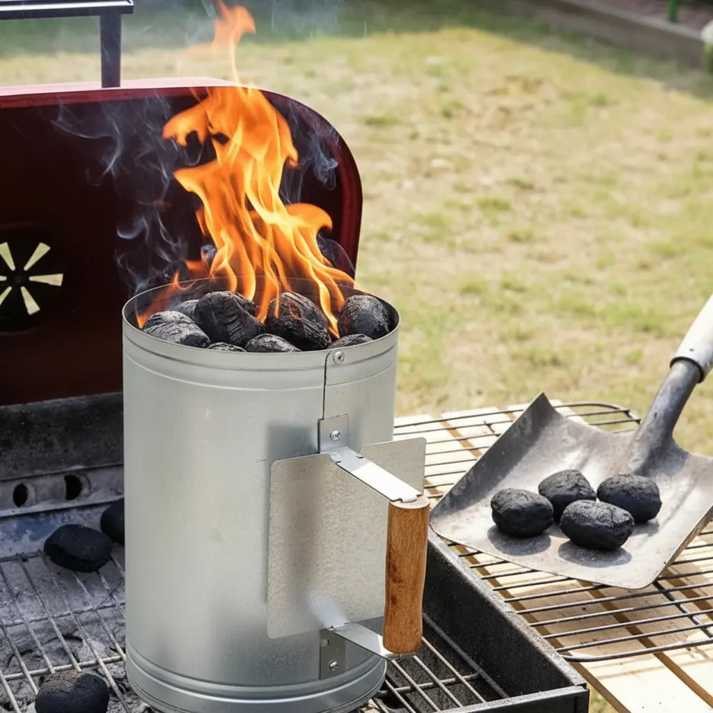 Iniciador De Carbón Parrilla - Encendedor De Carbón - Metal