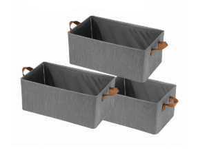 Set de 3 Organizadores de Ropa de 25L Gris