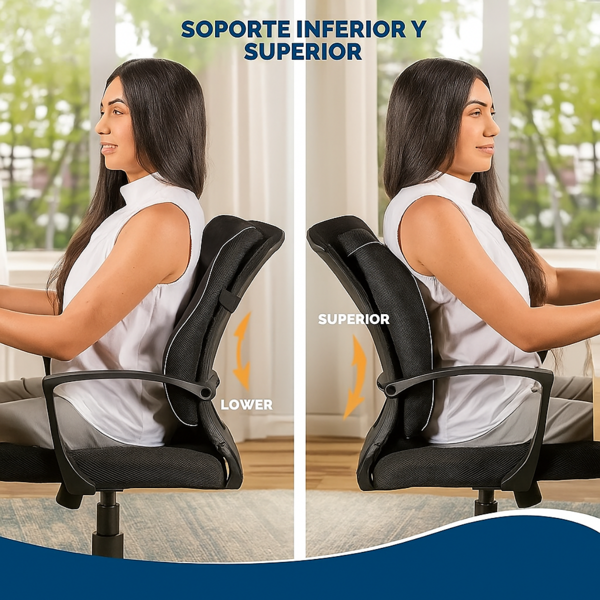 Almohadón De Soporte Lumbar De Espuma Viscoelástica - Image 3