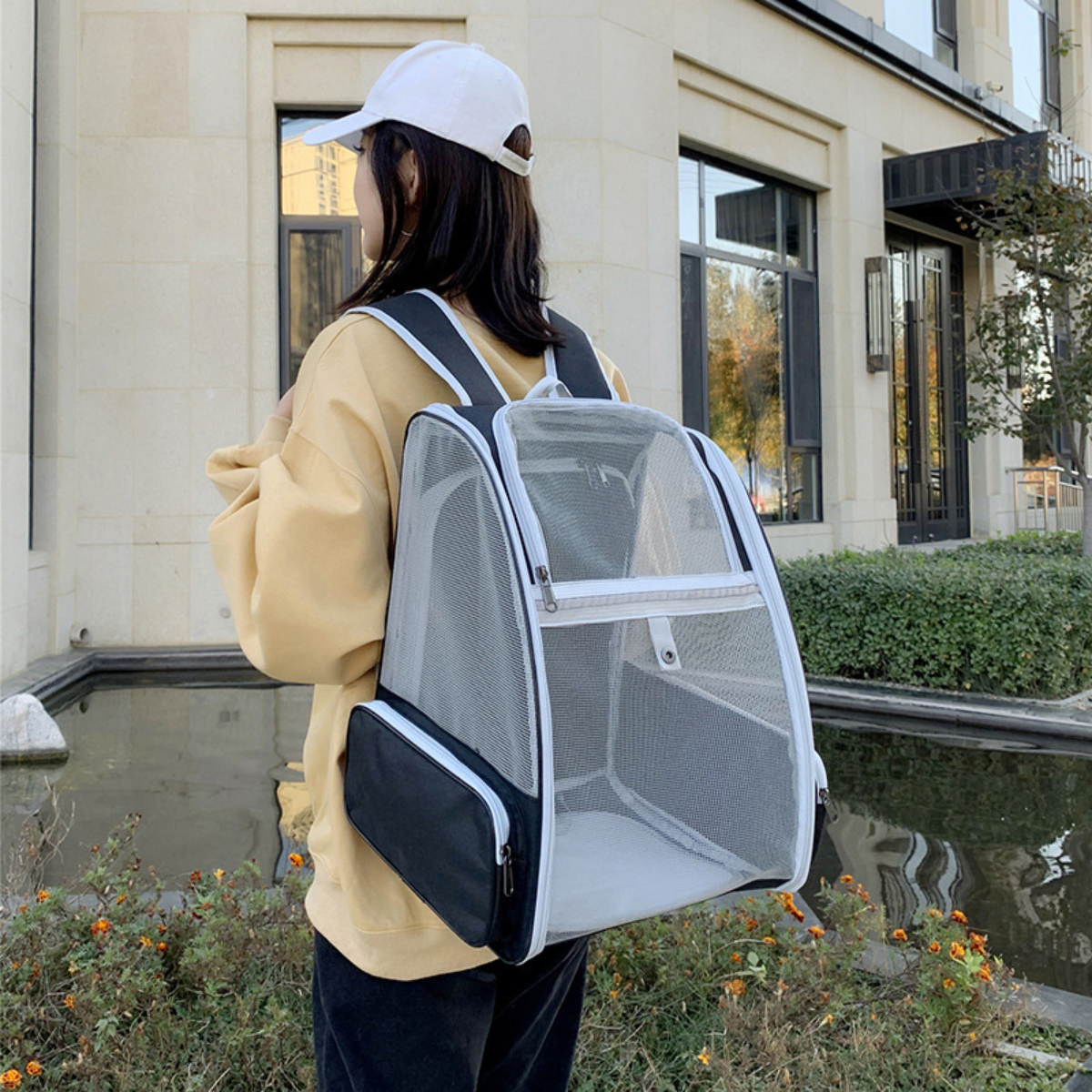 Mochila Transportadora Para Gato Perro Mascotas Expandible - Image 2