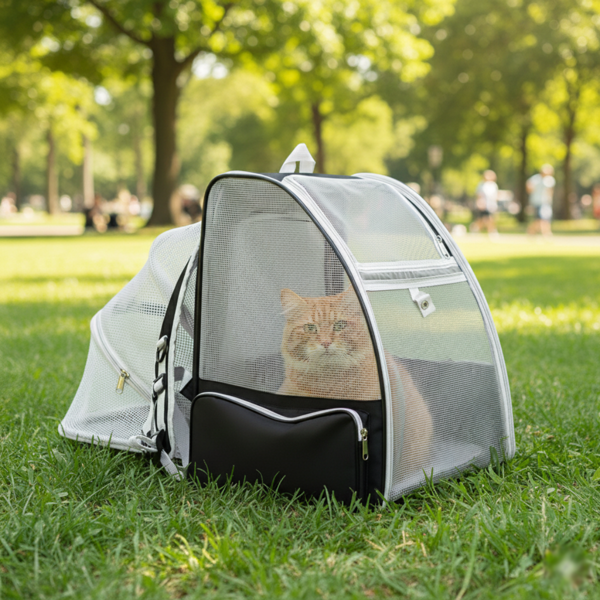 Mochila Transportadora Para Gato Perro Mascotas Expandible