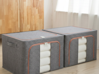 Set de 2 Organizadores De Ropa Estructura Metálica Apilable 100L