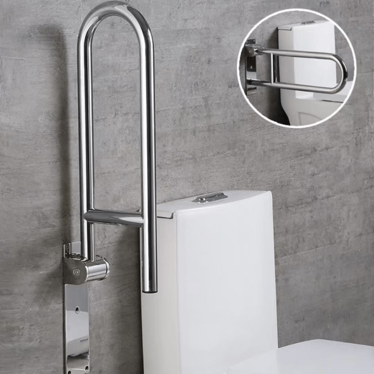 Agarradera Baño Rebatible Barra Apoyo Discapacitados Inox