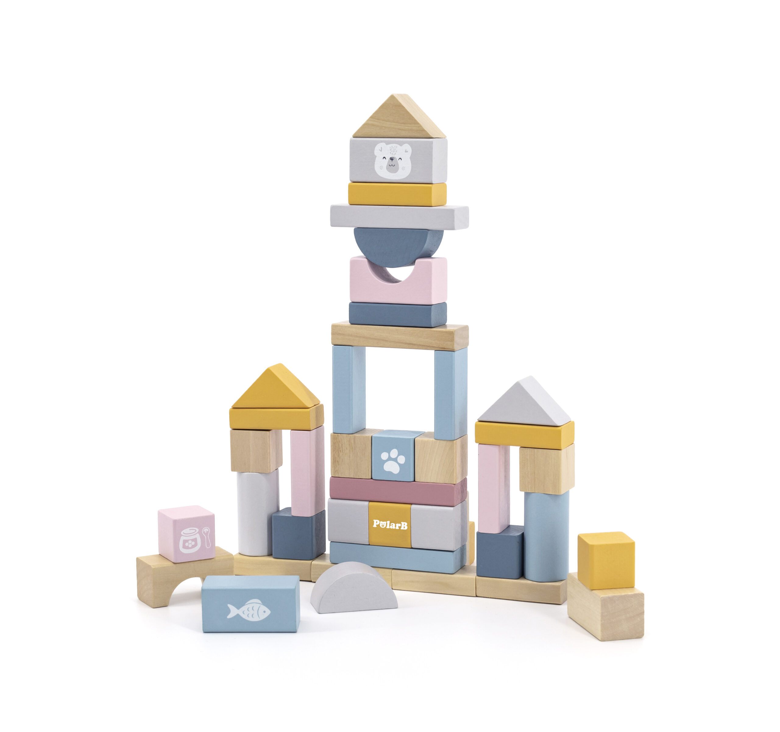 Bloques De Madera PolarB 60 Piezas Niños - Image 2