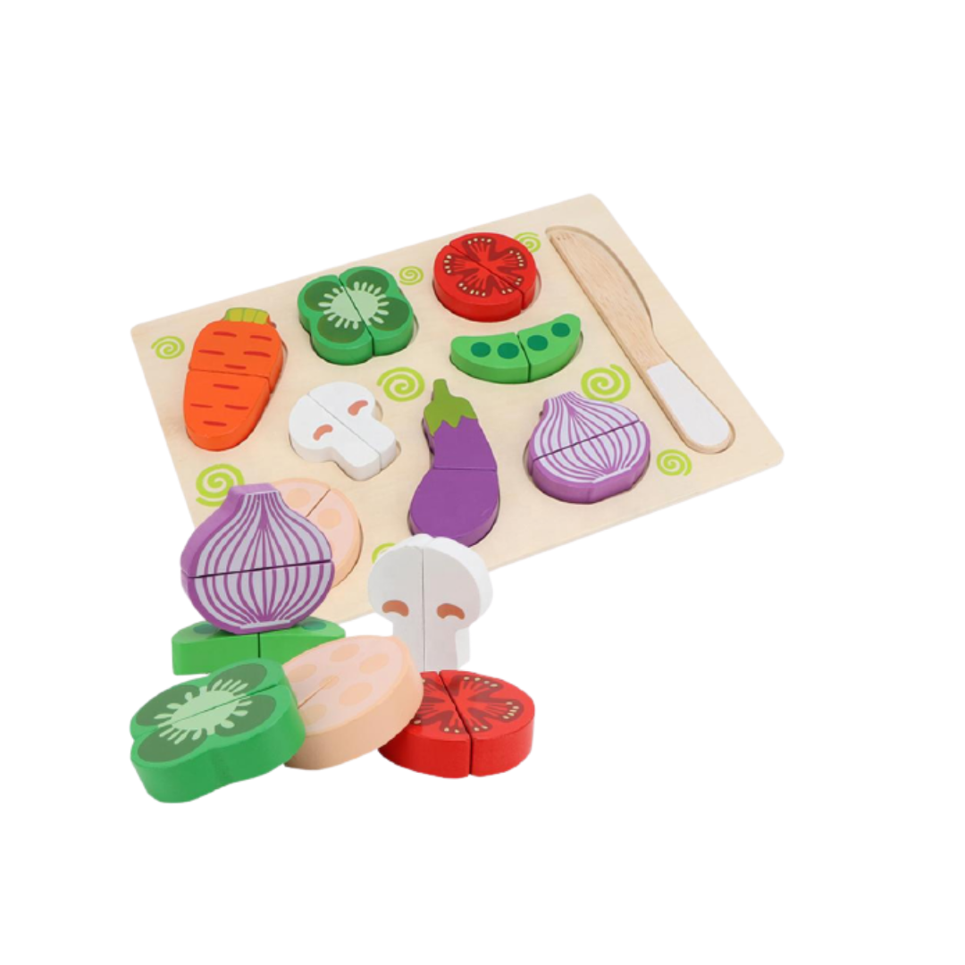 Frutas Verduras Madera Para Cortar Con Bandeja - Image 2