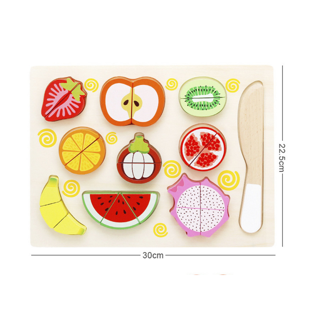 Frutas Verduras Madera Para Cortar Con Bandeja - Image 3