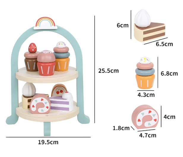 Juego Pasteleria Madera Cupcakes Tortas Niños - Image 3