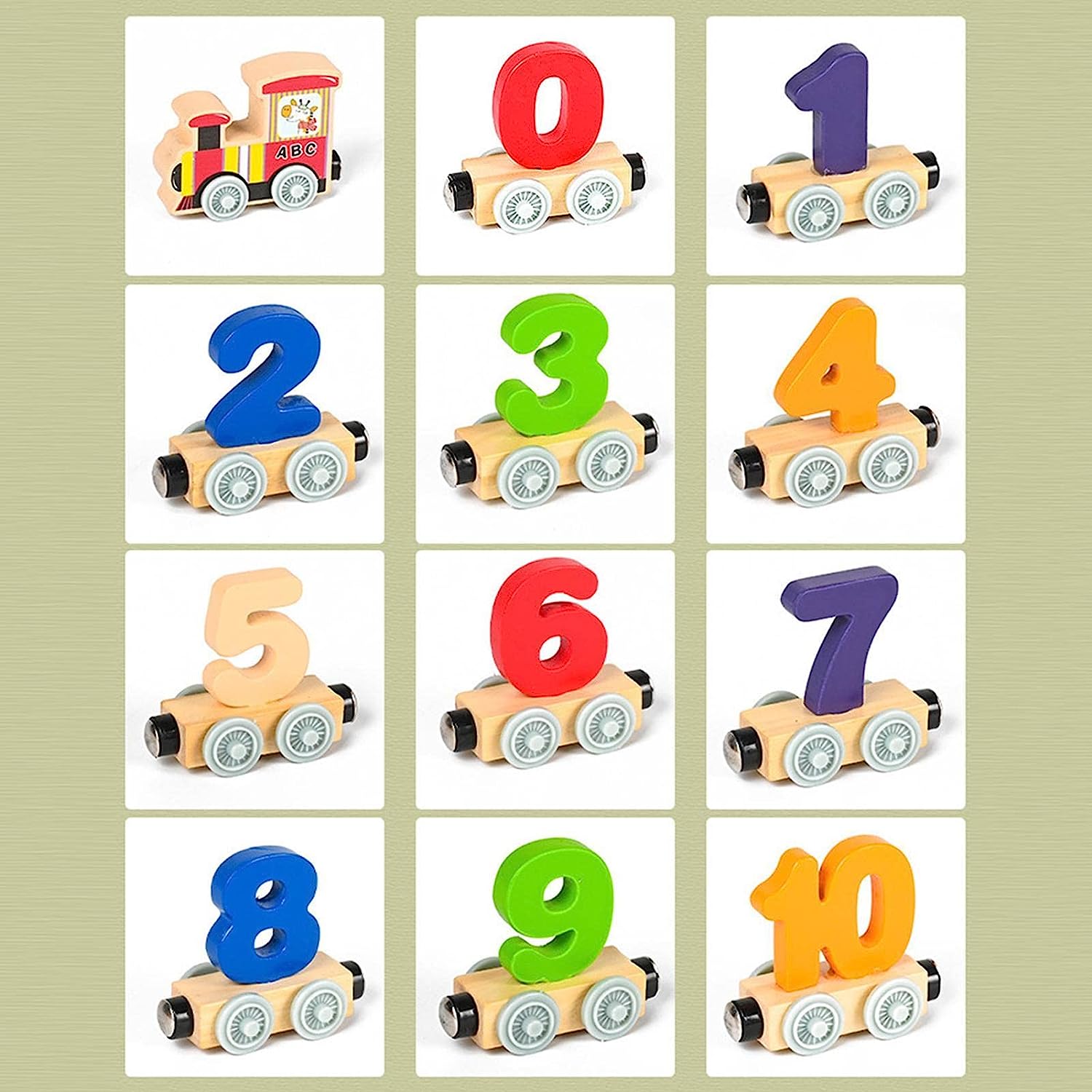 Tren Magnético Madera Educativo Niños - Image 2