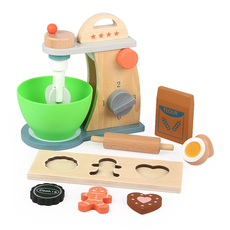 Batidora De Madera Infantil Con Accesorios