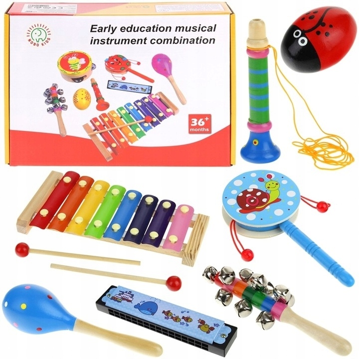 Set Instrumentos Musicales Madera Niño Xilófono