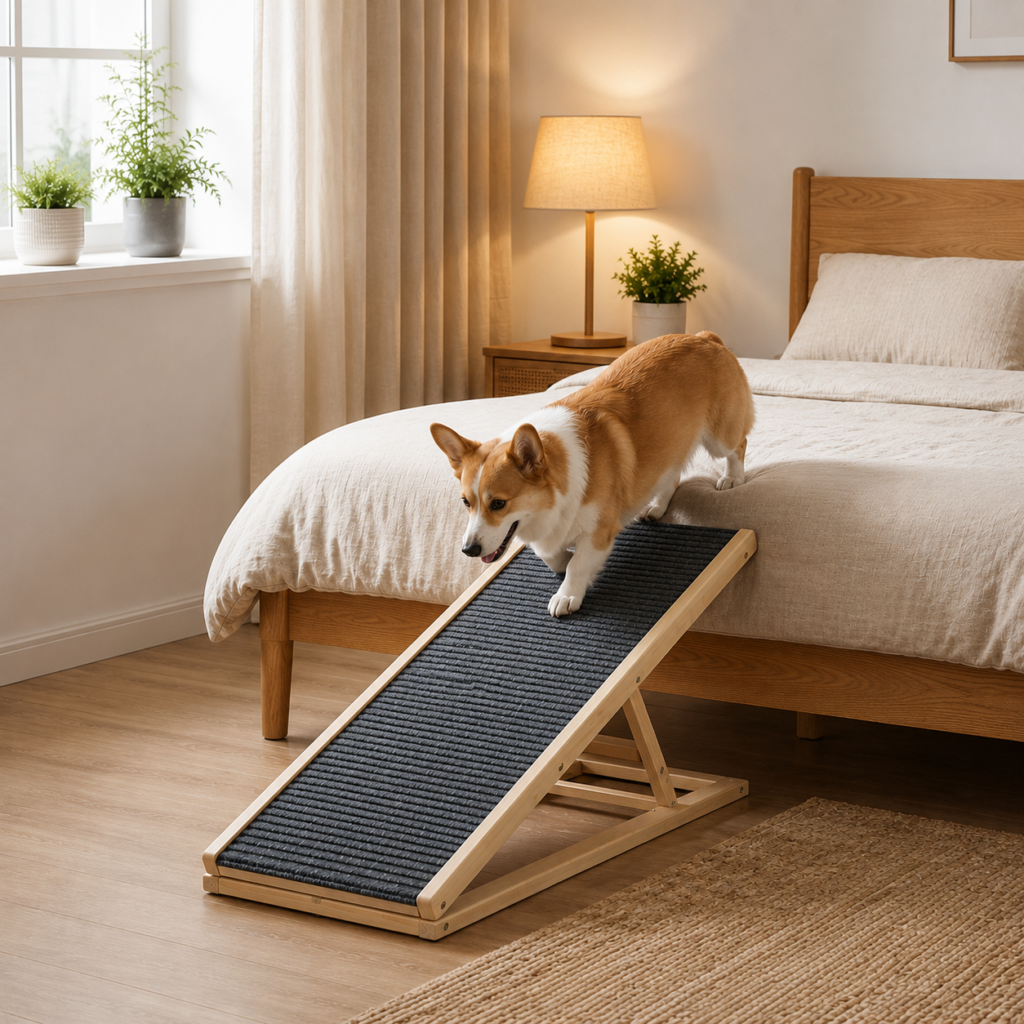 Rampa Ajustable para Perros Plegable y Antideslizante 40cm Altura