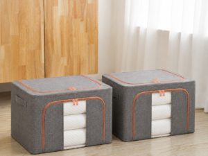 Set 2 Organizadores de Ropa Plegables Con Estructura 66L