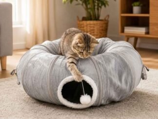 TĂşnel para Gatos con Cucha Central 70 cm