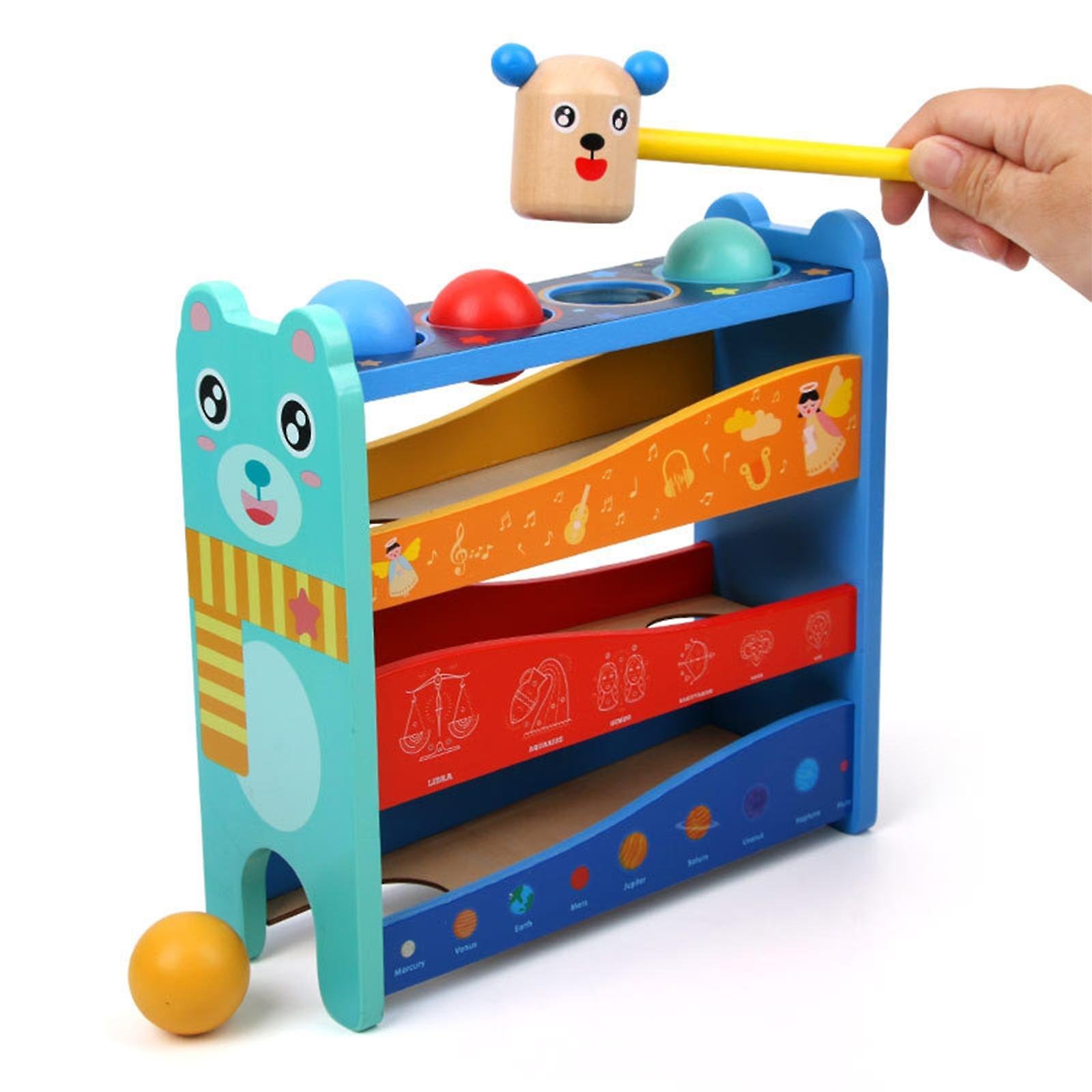 Juego de Martillo con Pelotas de Madera | Didáctico - Imagen 2