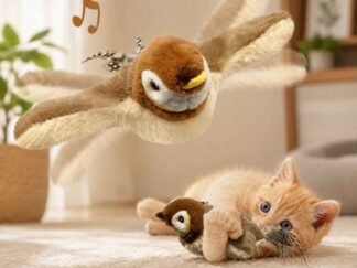 Pájaro Interactivo para Gatos con Movimiento y Sonido